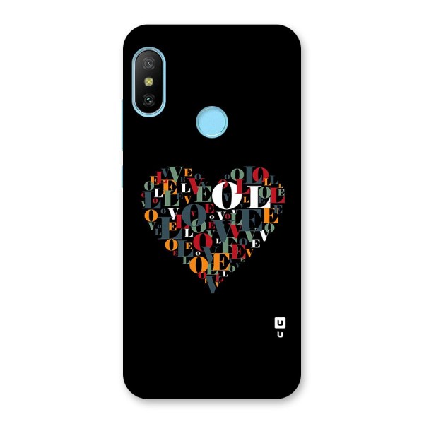 Love Abstract Heart Art Back Case for Redmi 6 Pro