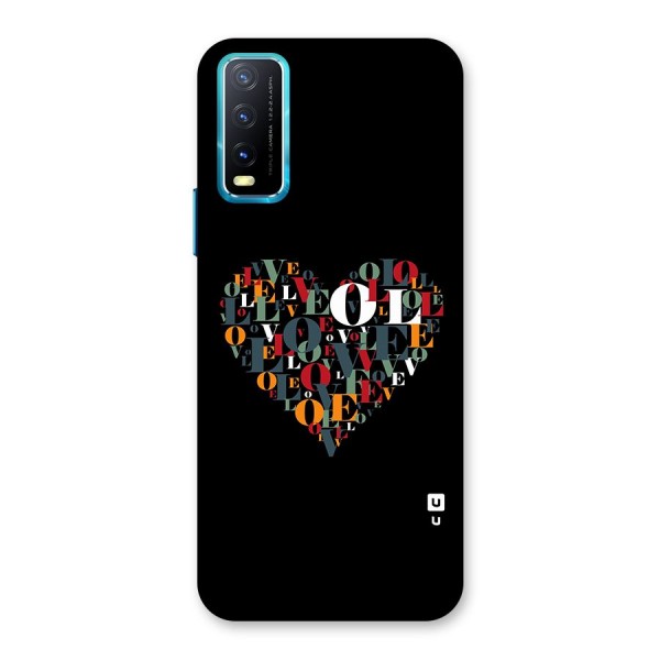 Love Abstract Heart Art Back Case for Vivo Y12s