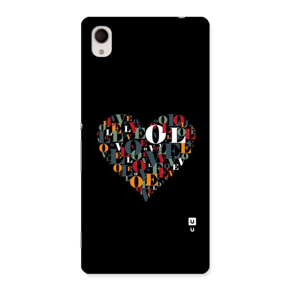 Love Abstract Heart Art Back Case for Xperia M4