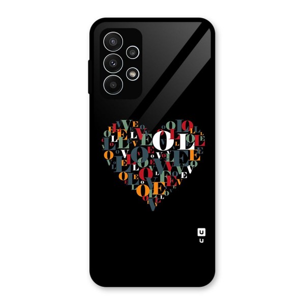 Love Abstract Heart Art Glass Back Case for Galaxy A23