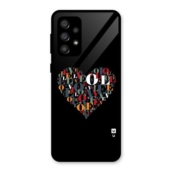 Love Abstract Heart Art Glass Back Case for Galaxy A32