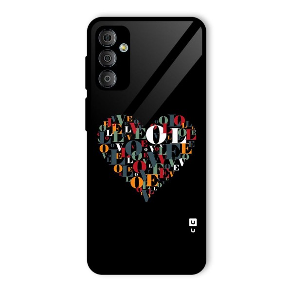 Love Abstract Heart Art Glass Back Case for Galaxy F23