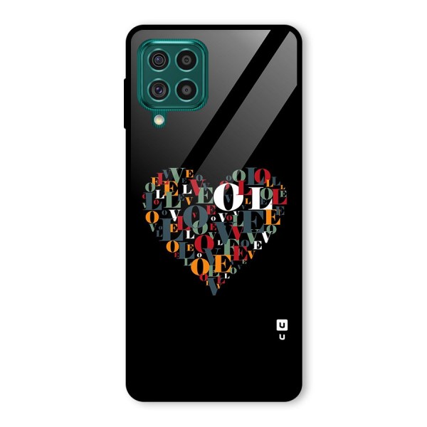 Love Abstract Heart Art Glass Back Case for Galaxy F62