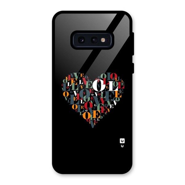 Love Abstract Heart Art Glass Back Case for Galaxy S10e