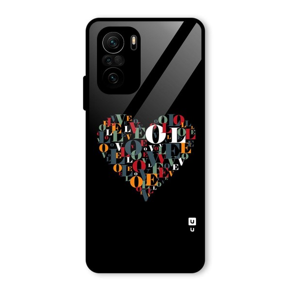 Love Abstract Heart Art Glass Back Case for Mi 11x