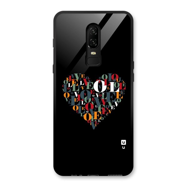 Love Abstract Heart Art Glass Back Case for OnePlus 6