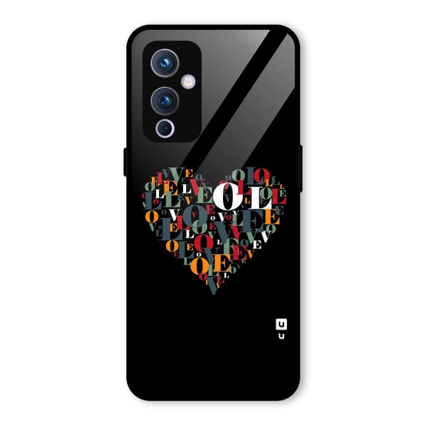 Love Abstract Heart Art Glass Back Case for OnePlus 9