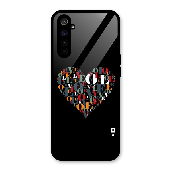 Love Abstract Heart Art Glass Back Case for Realme 6i