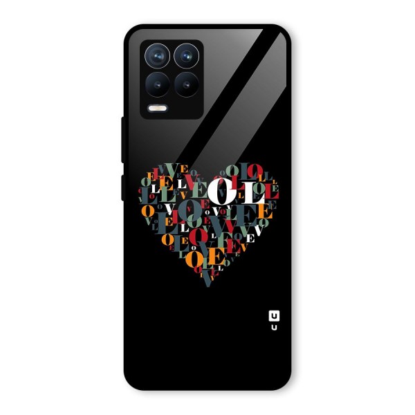 Love Abstract Heart Art Glass Back Case for Realme 8