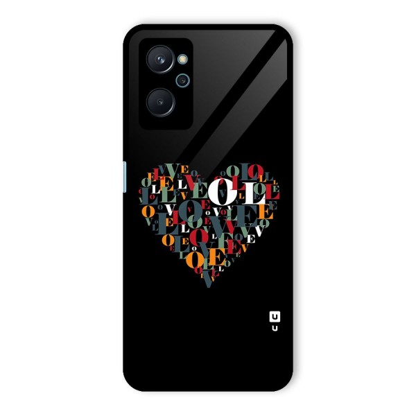 Love Abstract Heart Art Glass Back Case for Realme 9i