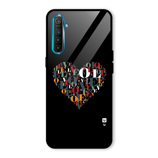 Love Abstract Heart Art Glass Back Case for Realme XT