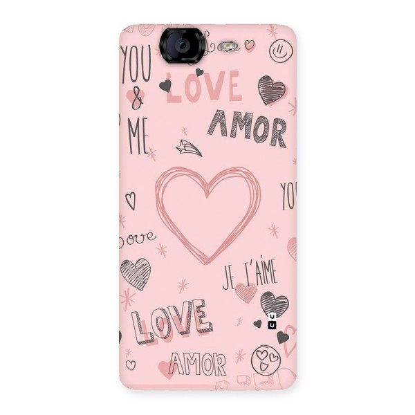 Love Amor Back Case for Canvas Knight A350