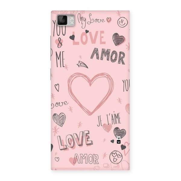 Love Amor Back Case for Mi3