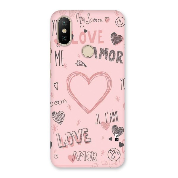 Love Amor Back Case for Mi A2