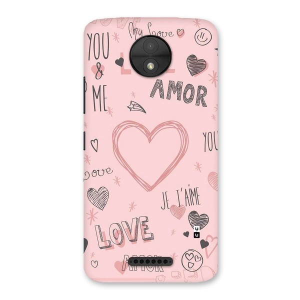 Love Amor Back Case for Moto C