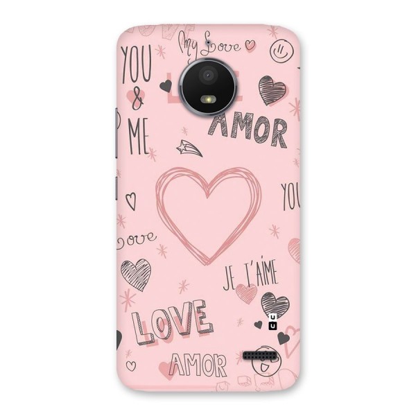 Love Amor Back Case for Moto E4