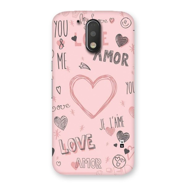 Love Amor Back Case for Moto G4