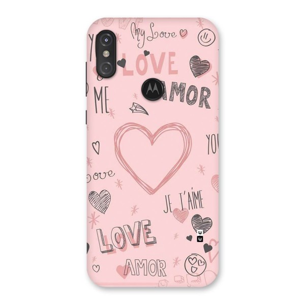 Love Amor Back Case for Motorola One Power