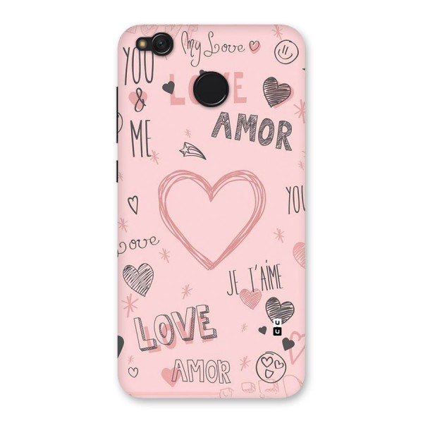 Love Amor Back Case for Redmi 4