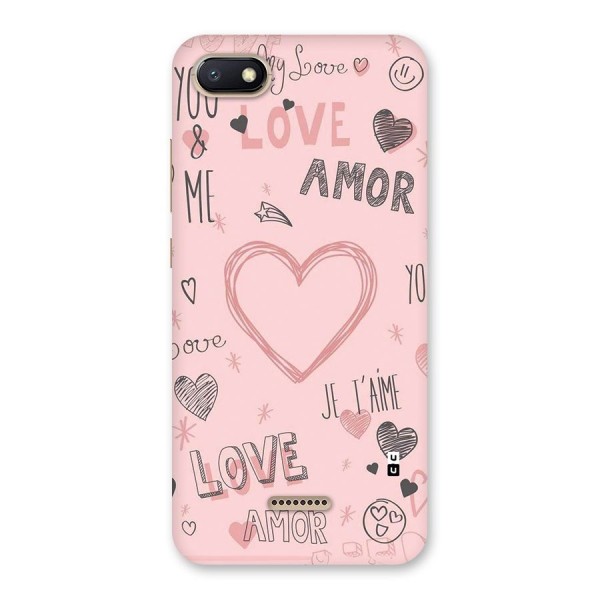 Love Amor Back Case for Redmi 6A