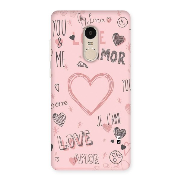 Love Amor Back Case for Redmi Note 4