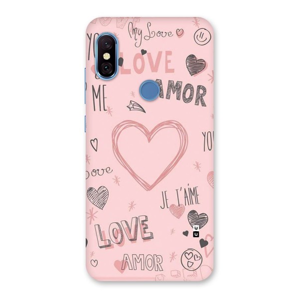 Love Amor Back Case for Redmi Note 6 Pro