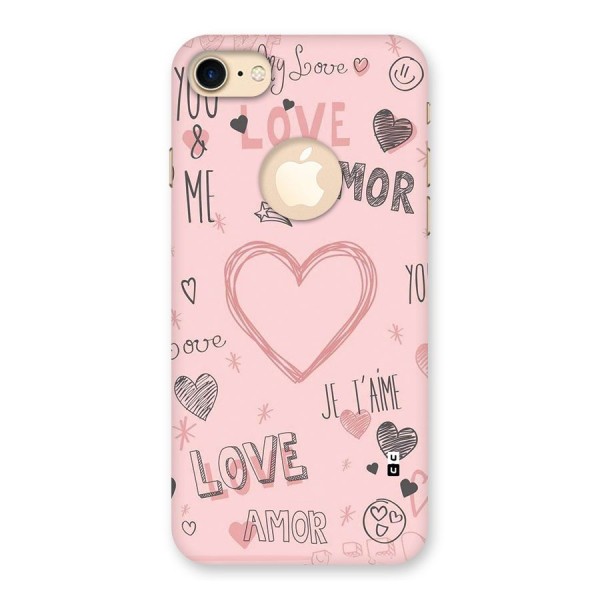 Love Amor Back Case for iPhone 8 Logo Cut