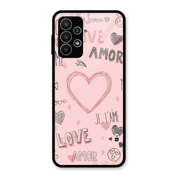 Love Amor Glass Back Case for Galaxy A23