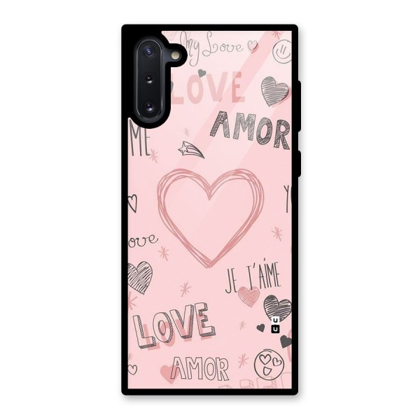 Love Amor Glass Back Case for Galaxy Note 10