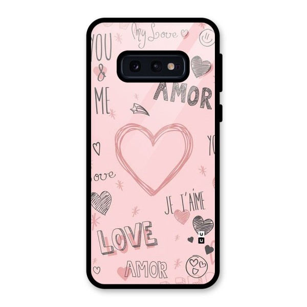 Love Amor Glass Back Case for Galaxy S10e