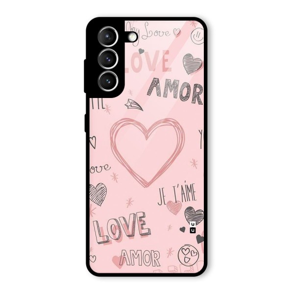 Love Amor Glass Back Case for Galaxy S21 5G