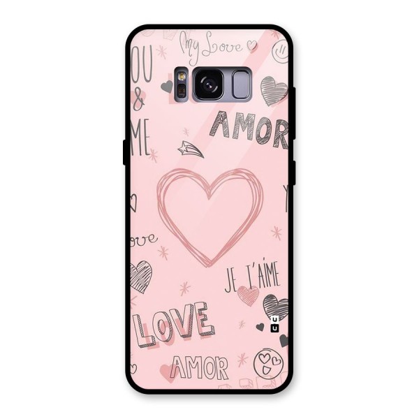 Love Amor Glass Back Case for Galaxy S8