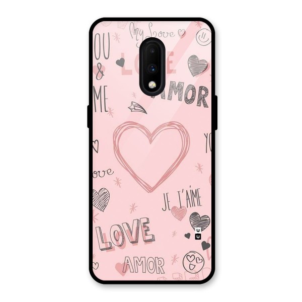 Love Amor Glass Back Case for OnePlus 7