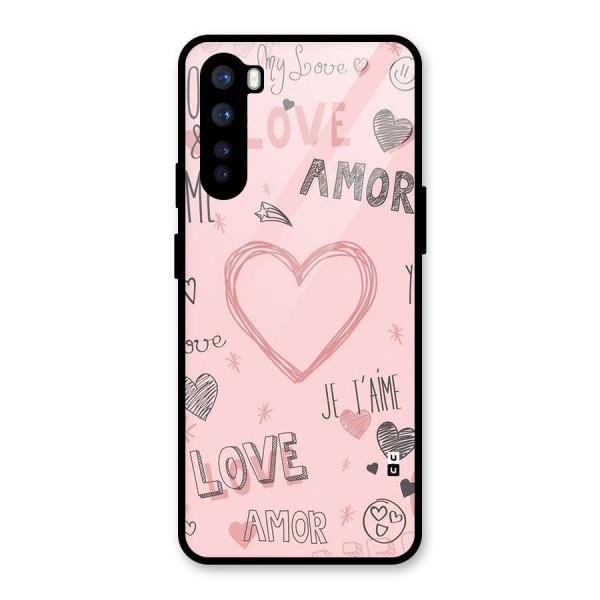 Love Amor Glass Back Case for OnePlus Nord