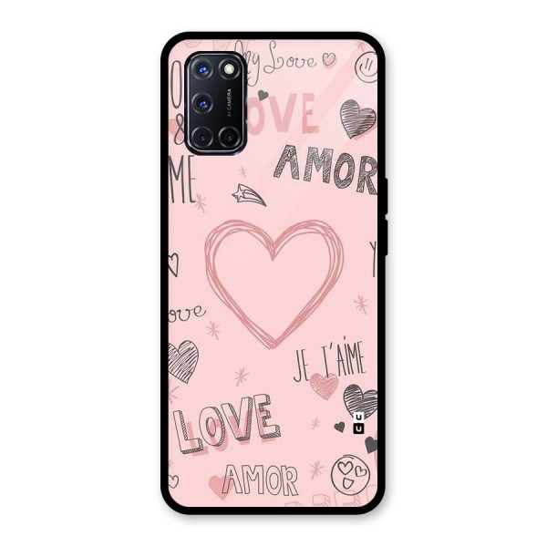 Love Amor Glass Back Case for Oppo A52