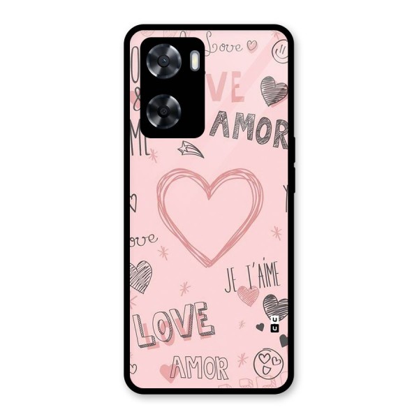 Love Amor Glass Back Case for Oppo A57 2022