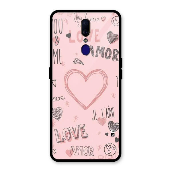 Love Amor Glass Back Case for Oppo F11