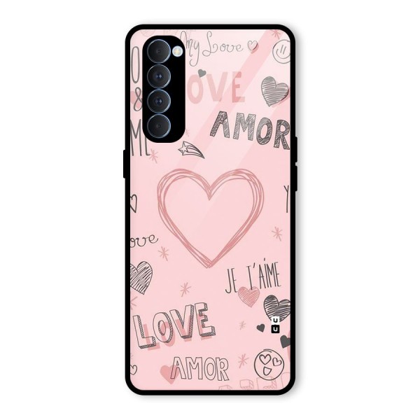 Love Amor Glass Back Case for Oppo Reno4 Pro