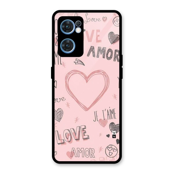 Love Amor Glass Back Case for Oppo Reno7 5G