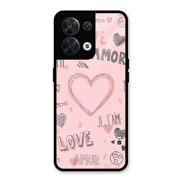 Love Amor Glass Back Case for Oppo Reno8 5G