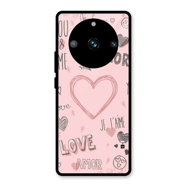 Love Amor Glass Back Case for Realme 11 Pro