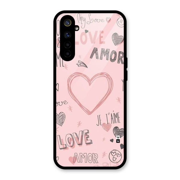 Love Amor Glass Back Case for Realme 6