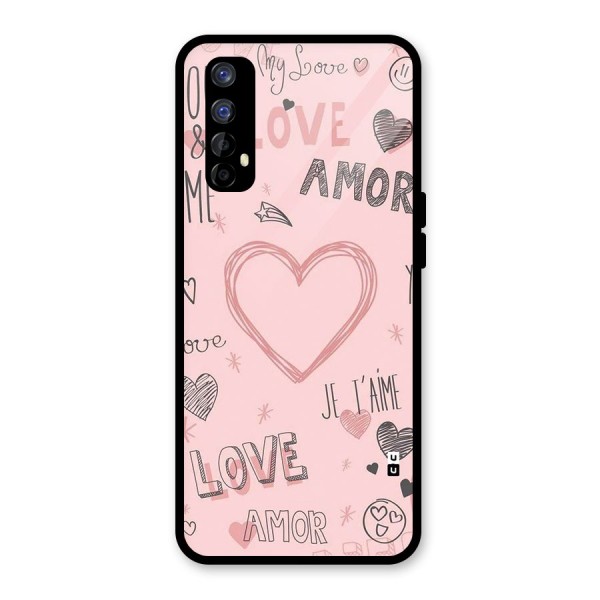 Love Amor Glass Back Case for Realme 7