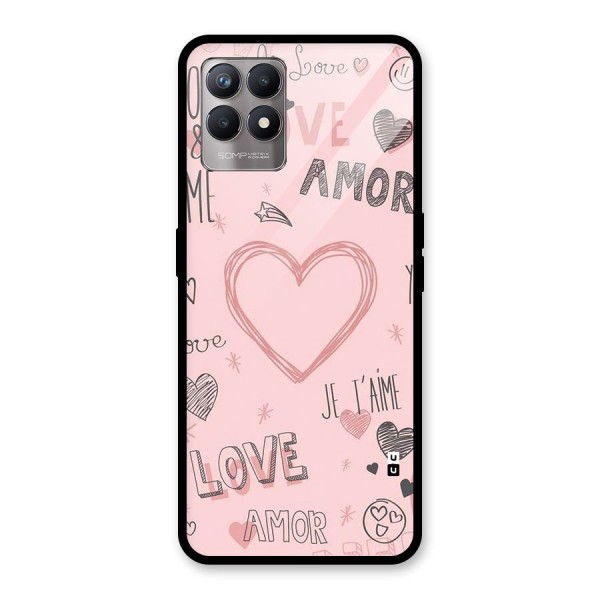 Love Amor Glass Back Case for Realme 8i