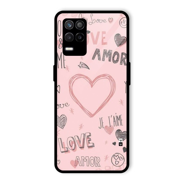 Love Amor Glass Back Case for Realme 8s 5G