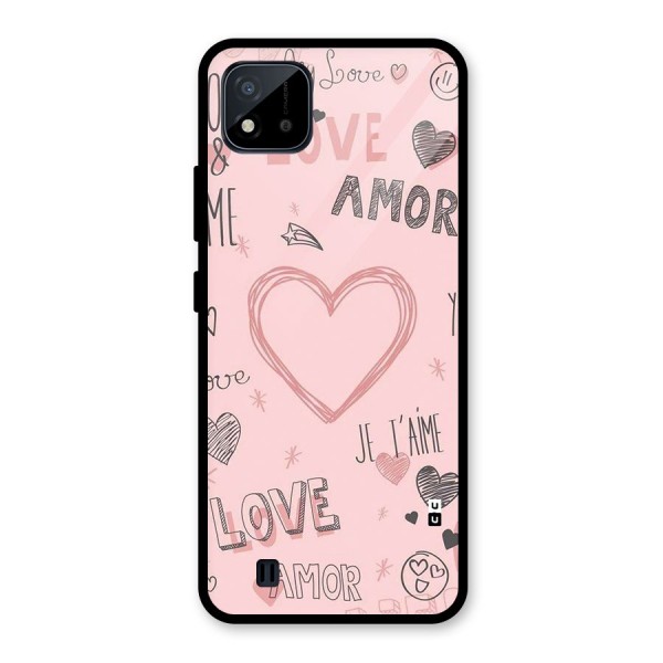 Love Amor Glass Back Case for Realme C11 2021