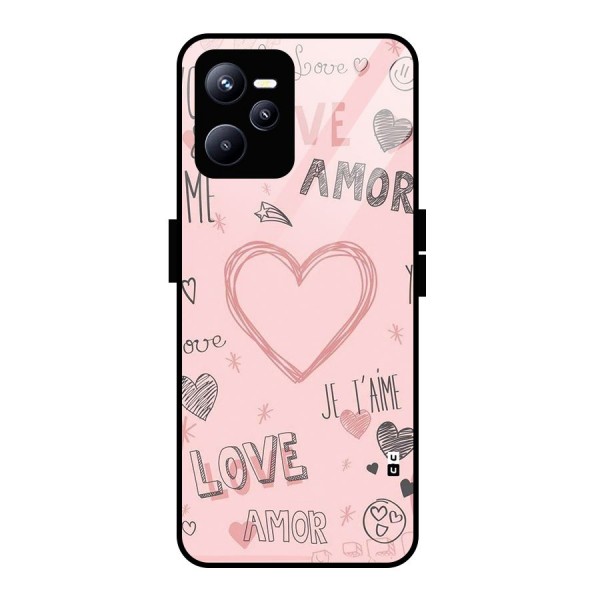 Love Amor Glass Back Case for Realme C35