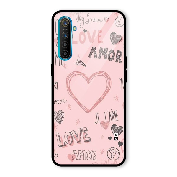 Love Amor Glass Back Case for Realme X2