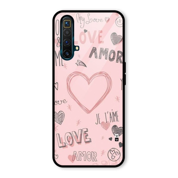 Love Amor Glass Back Case for Realme X3 SuperZoom