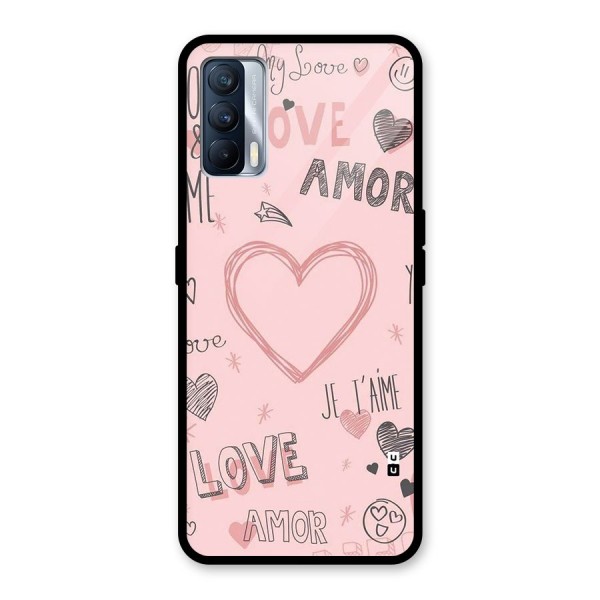 Love Amor Glass Back Case for Realme X7